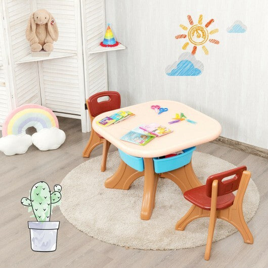 Children Kids Activity Table & Chair Set - Play Furniture with Storage - Minihomy