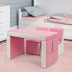 Multi-functional Kids Sofa Table Chair Set-Pink - Color: Pink - Minihomy