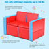 Multi-functional Kids Sofa Table Chair Set - Color: Red - Minihomy