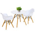 3 Pieces Kid's Modern Round Table Chair Set - Color: White - Minihomy