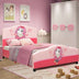 Kids Children Upholstered Platform Toddler Girl Pattern Bed - Minihomy