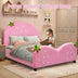 Kids Children Upholstered Berry Pattern Toddler Bed - Minihomy