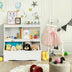 Kids Floor Cabinet Multi-Functional Bookcase -White - Color: White - Minihomy