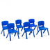 6-pack Kids Plastic Stackable Classroom Chairs-Blue - Color: Blue - Minihomy