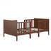 2-in-1 Convertible Kids Wooden Bedroom Furniture with Guardrails-White - Minihomy