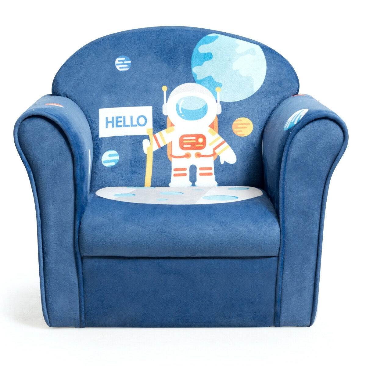 Kids Astronaut Armrest Upholstered Couch - Minihomy