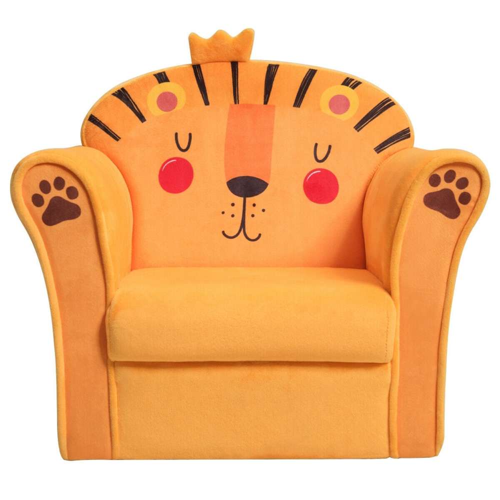 Kids Armrest Lion Upholstered Sofa - Minihomy