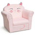 Kids Upholstered Cat Armrest Couch Sofa with Linen Fabric - Color: Pink - Minihomy