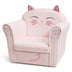 Kids Upholstered Cat Armrest Couch Sofa with Linen Fabric - Minihomy