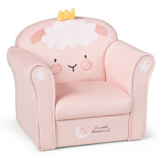 Kids Lamb Sofa Children Armrest Couch - Minihomy