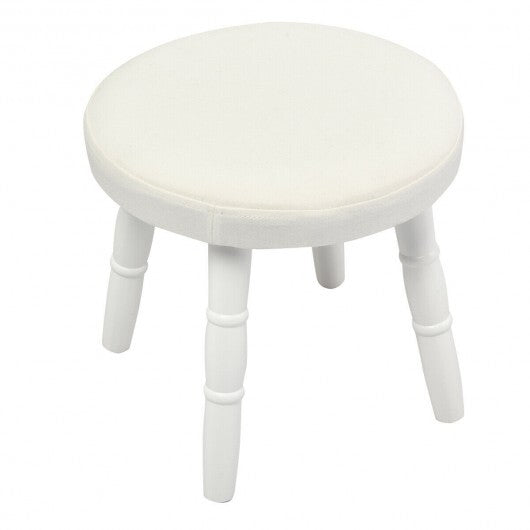 Kids Vanity Makeup Table & Chair Set Make Up Stool-White - Color: White - Minihomy