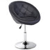 1 Piece Modern Adjustable Swivel Round PU Leather Chair-Black - Color: Black - Minihomy