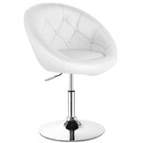 1 Piece Adjustable Modern Swivel Round Tufted Chair - Minihomy