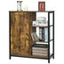 Multipurpose Freestanding Storage Cabinet with 3 Open Shelves and Doors - Minihomy