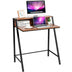 2 Tier Computer Desk PC Laptop Table - Study Writing Home Office Workstation - Minihomy