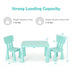 3 Pieces Toddler Multi Activity Play Dining Study Kids Table and Chair Set-Green - Color: Green - Minihomy