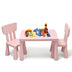 3 Pieces Toddler Multi Activity Play Dining Study Kids Table and Chair Set-Pink - Color: Pink - Minihomy