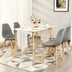 2 Pieces Modern Dining Chair Set with Wood Legs and Fabric Cushion Seat - Minihomy