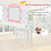 Kids Princess Vanity Table and Stool Set with Tri-folding Mirror and Drawer-White - Color: White - Minihomy