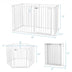 6 Panel Wall-mount Adjustable Baby Safe Metal  Fence Barrier-White - Color: White - Minihomy