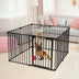 Adjustable Panel Baby Safe Metal Gate Play Yard-Black - Color: Black - Minihomy