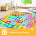 Kids Foam Interlocking Puzzle Play Mat with Alphabet and Numbers 72 Pieces Set - Color: Multicolor - Minihomy