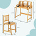 Bamboo Kids Study Desk and Chair Set with Bookshelf - Color: Natural - Minihomy