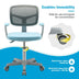 Adjustable Desk Chair with Auto Brake Casters for Kids-Blue - Color: Blue - Minihomy