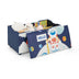 Kids Wooden Upholstered Toy Storage Box with Removable Lid-Blue - Color: Blue - Minihomy