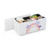 Kids Wooden Upholstered Toy Storage Box with Removable Lid-White - Color: White - Minihomy