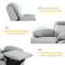 Kids Deluxe Headrest  Recliner Sofa Chair with Storage Arms-Gray - Color: Gray - Minihomy