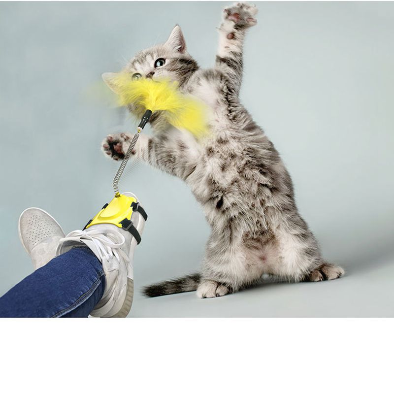 Cat Toy Funny Cat Stick with Strong Feathers - Minihomy