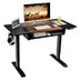 48 Inch Electric Sit to Stand Desk with Keyboard Tray-Rustic Brown - Color: Rustic Brown - Minihomy