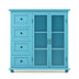 Buffet Sideboard Table Kitchen Storage Cabinet with Drawers and Doors-Blue - Minihomy