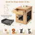 Furniture Style Dog Kennel with Drawer and Removable Dog Bed-Natrual - Color: Natural - Minihomy