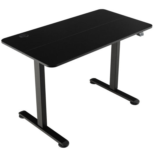 Electric Standing Desk Adjustable Stand up Computer Desk Anti-collision-Black - Color: Black - Minihomy