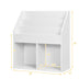 Kids Wooden Bookshelf Bookcase Children Toy Storage Cabinet Organizer White - Minihomy