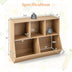 5-Cube Wooden Kids Toy Storage Organizer with Anti-Tipping Kits-Natural - Color: Natural - Minihomy