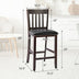 25 Inches Set of 2 Bar Stools with Rubber Wood Legs - Minihomy