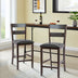 2-Pieces Upholstered Bar Stools Counter Height Chairs with PU Leather Cover - Minihomy