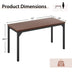 55 Inch Conference Table with Heavy-duty Metal Frame-Brown - Color: Brown - Minihomy