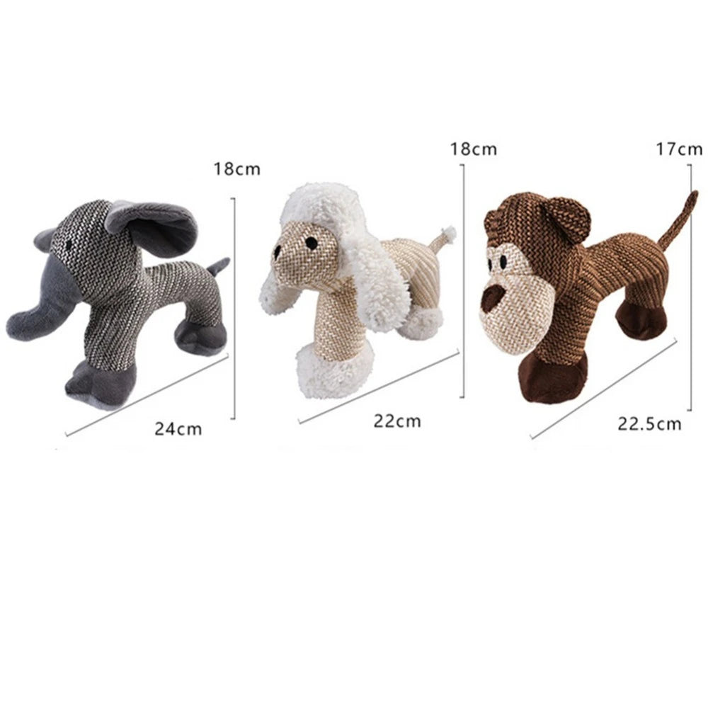 Corduroy Dog Toys for Small Large Dogs Animal Shape Plush Pet Accessories Supplies - Minihomy