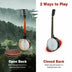 39 Inch Sonart Full Size 6 string 24 Bracket Professional Banjo Instrument with Open Back - Minihomy