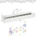 88-Key Full Size Digital Piano Weighted Keyboard with Sustain Pedal-White - Color: White - Minihomy