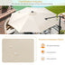 10 Feet 28LED Lighted Cantilever Solar Umbrella with Crossed Base-Beige - Color: Beige - Size: 10 ft - Minihomy