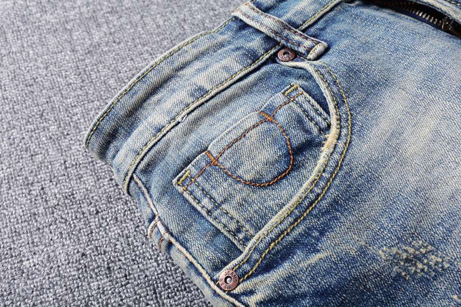 Men's Jeans Made Old Washed Slightly Elastic - Minihomy