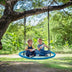 40 Inch Spider Web Tree Swing Kids Outdoor Play Set with Adjustable Ropes-Blue - Color: Blue - Minihomy