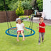 40 Inch Spider Web Tree Swing Kids Outdoor Play Set with Adjustable Ropes-Blue - Color: Blue - Minihomy