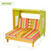 Kids Patio Lounge Chair with Cup Holders and Awning - Minihomy