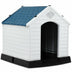 Plastic Waterproof Ventilate Pet Puppy House - Color: Blue - Size: M - Minihomy